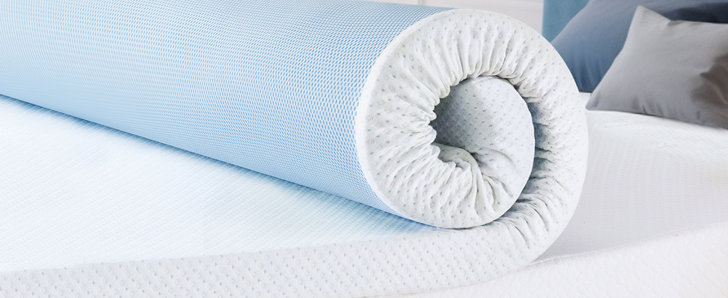 2 inch Twin XL Memory Foam Mattress Topper with Removable