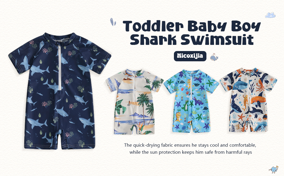 Toddler Baby Boy One-Piece Swimsuit