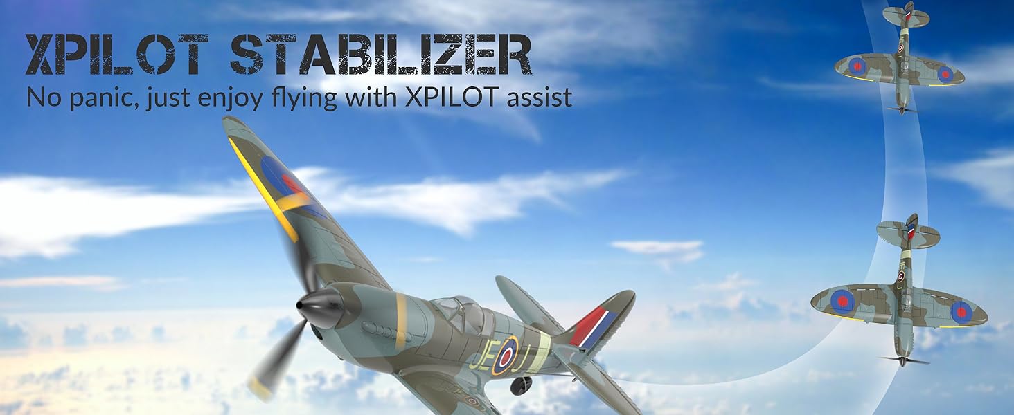 VOLANTEXRC RC Airplane 4CH Remote Control Plane Ready to Fly Spitefire Radio Control Aircraft