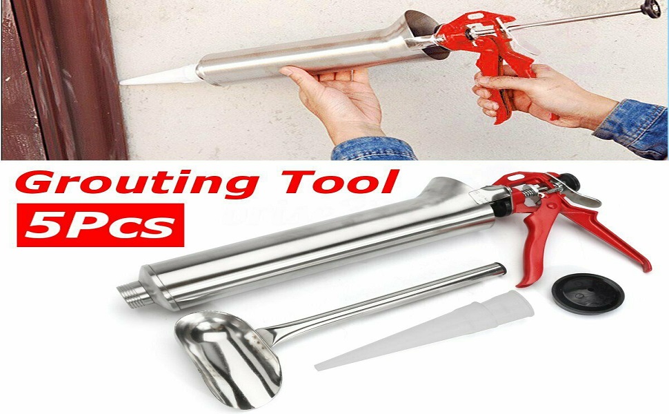 Caulking Guns, Cement Grout Mortar Caulk Pointing Grouting Gun Stainless Steel Building Hand