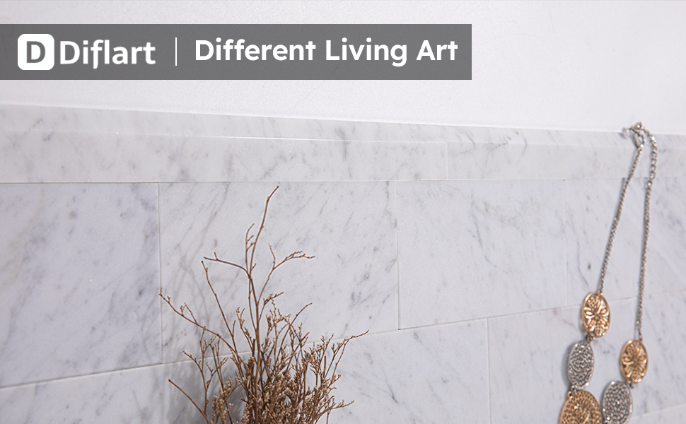 carrara white marble Pencil Trim Liner
