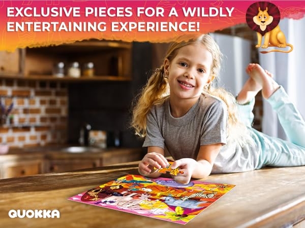 QUOKKA Learning Jigsaw Puzzles for Kids 4-6 Years Old 4X48 Puzzles Polar, Africa, City, Farm