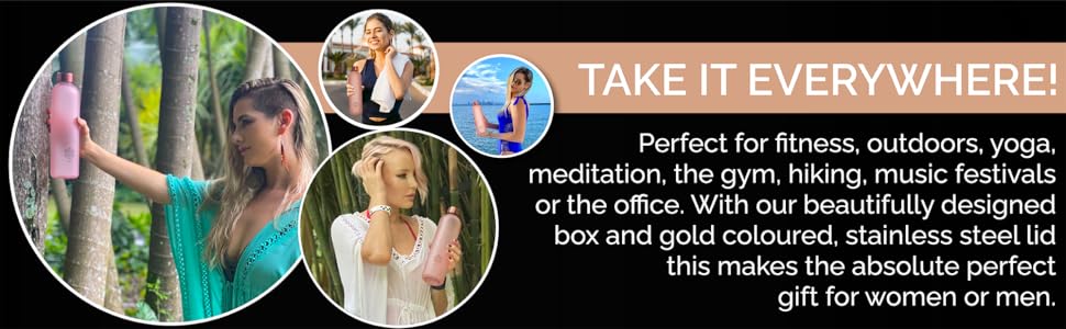 Gym Meditation Yoga Blogger Water Bottles Water bottle with times Pretty water bottle Aesthetic Arc