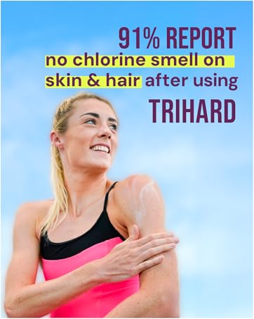91% report no chlorine smell on skin & hair after using trihard