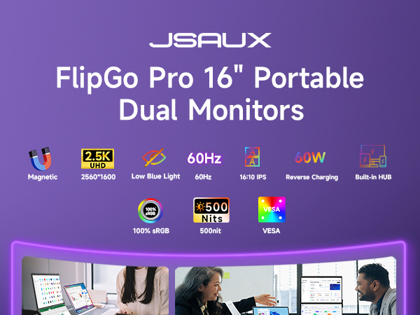 モバイルモニター flipgo プロ 16インチ Amazon.co.jp: JSAUXポータブルモニタFlipGo Pro 16インチ2.5K