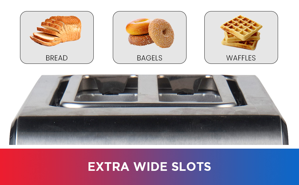 Total Chef 2-Slice Stainless Steel Toaster