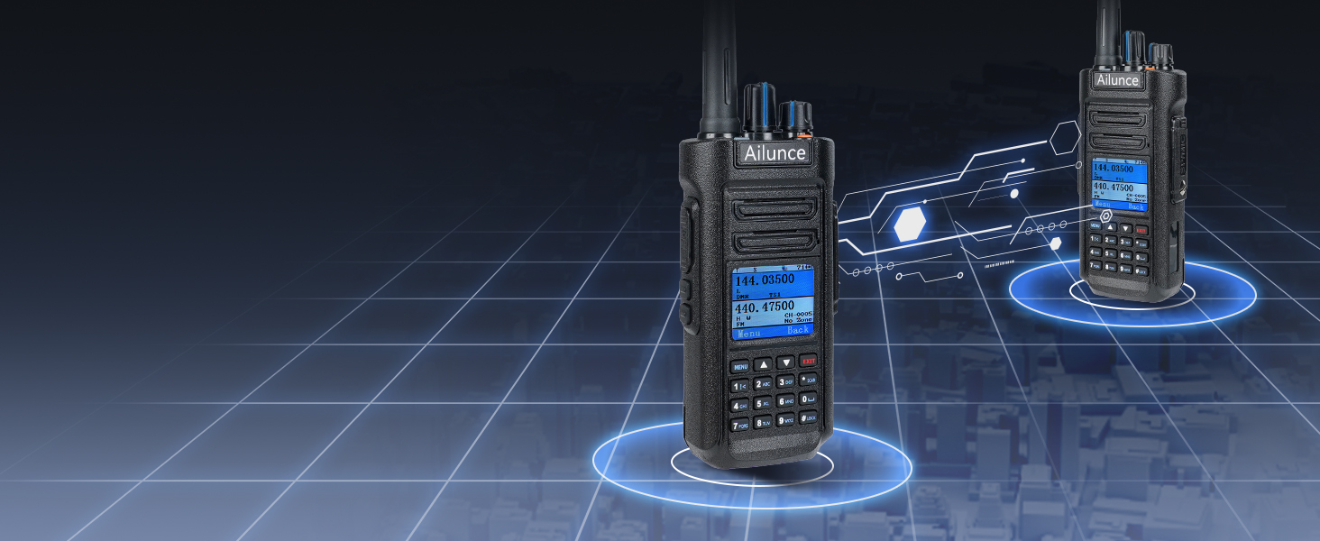 Retevis Ailunce HD2 DMR Radio, HD1 New Version, Handheld Ham Radio with GPS, Bluetooth, 3200mAh Battery, Digital Two Way Radio, 500K Contacts NOAA Emergency, Long Range Digital Analog Amateur Radio 6 walkie talkies rechargeable dmr radio handheld radio 2 way radio long range radios walkie talkies