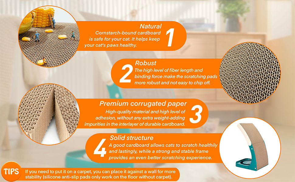 UniBlissy Cat Scratcher, Premium Cat Scratch Pad wtih