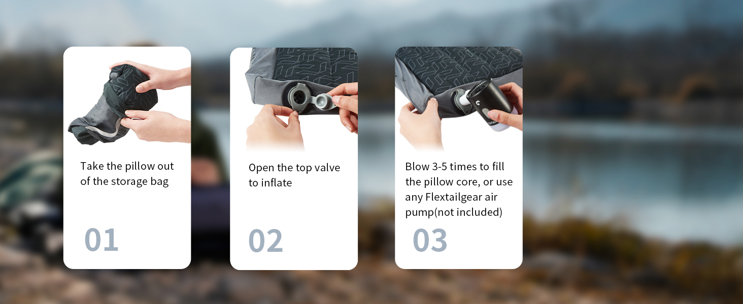 inflate the pillow