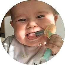 Haakaa 360°Baby Toothbrush with Suction Base Silicone Teether for Infant Training Tooth Brush