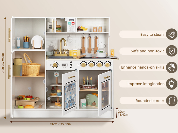 その他 MODERN KITCHEN CHILDREN PLAY HOUSE Amazon.com: OOOK Wooden Kids Kitchen Playset, Simulated Kids