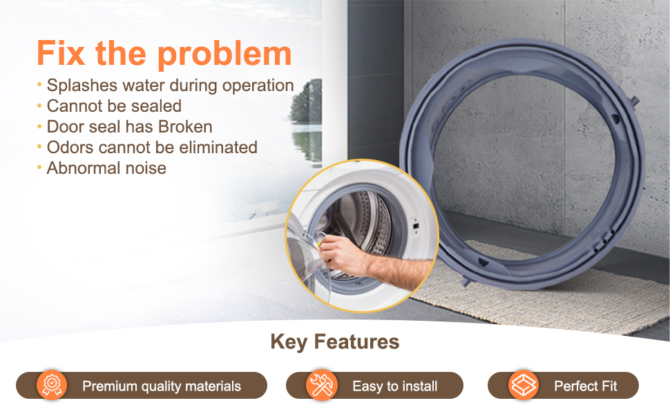 MDS47123605 Washer Door Boot Gasket Compatible with lg, kenmore Washer Boot Gasket