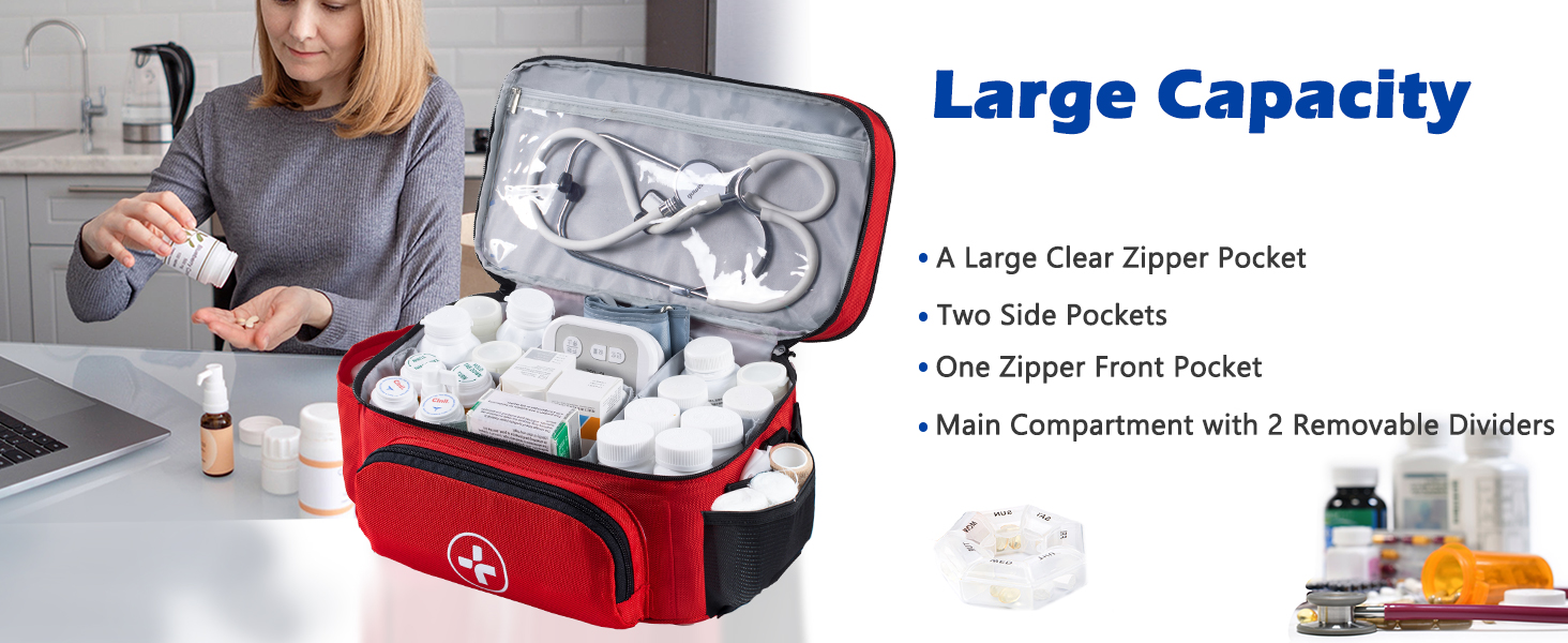 Double Layers Medicine Organizer