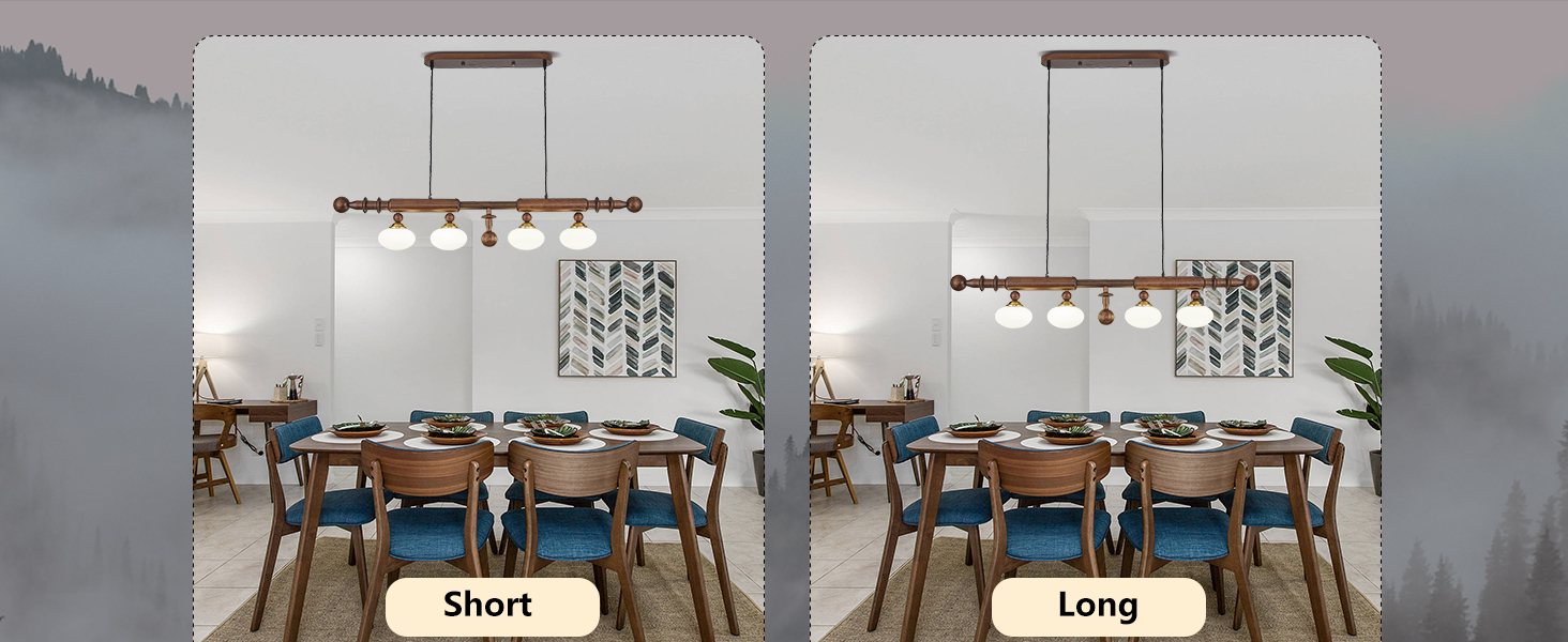 4-Light Kitchen Island Lighting