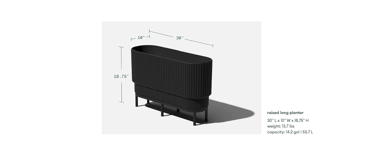 Veradek Demi Series Raised Long Planter for Indoor/Outdoor
