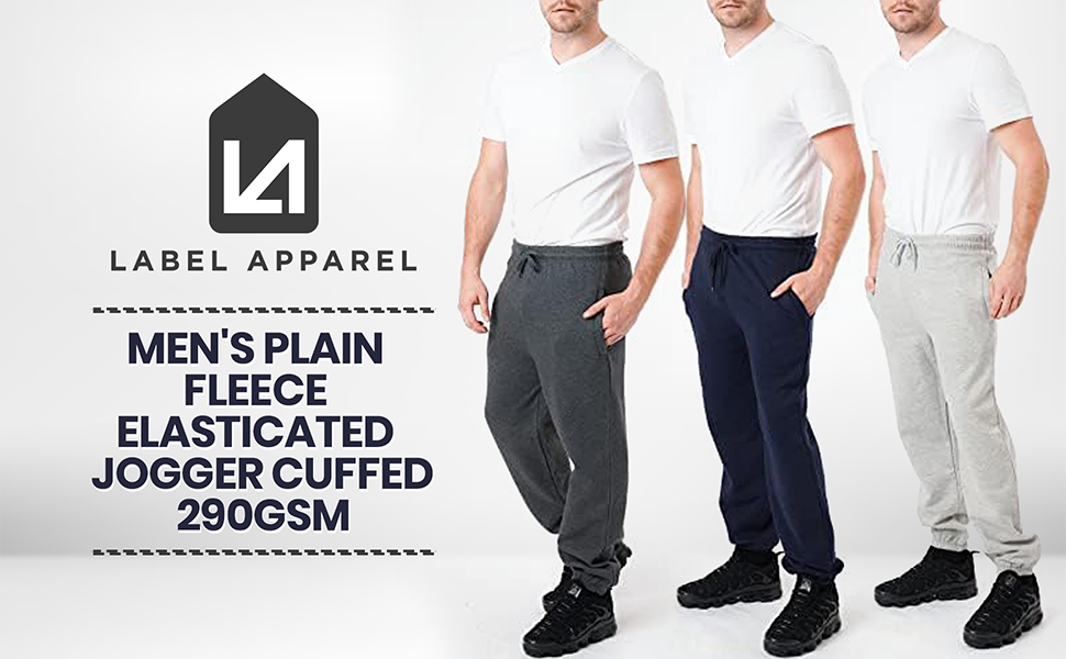 Mens Hem Joggers,  Mens Fleece Trousers,  Sweatpants
