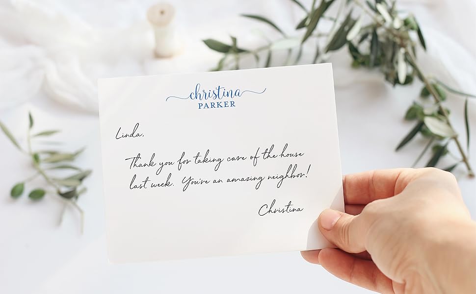 Personalized Stationary Note Cards and Envelopes for Women