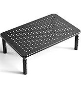 LORYERGO Monitor Riser Stand - 3 Height Adjustable Computer Stand, Laptop Stand Riser with Metal ...