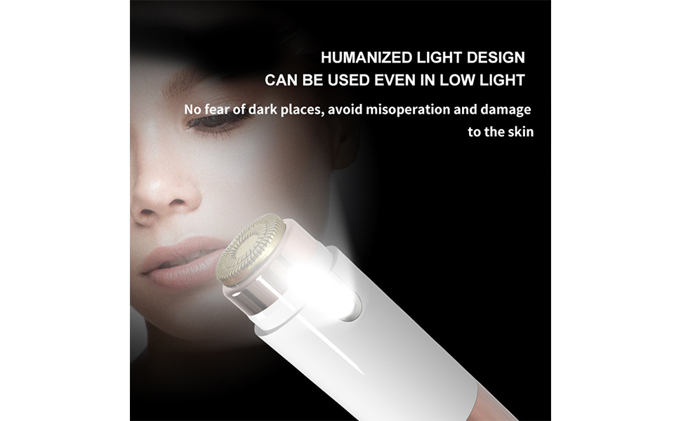 Facial Hair Remover for Women,2 in1 Rechargeable Face Epilator Women & Face Shaver with Smart Light