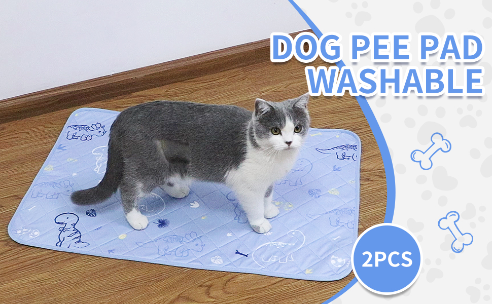 IEUUMLER Washable Pee Pads for Dogs, 2 Pack Waterproof & NonSlip Pack