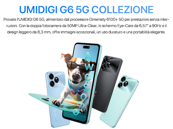 スマートフォン本体 UMIDIGI G6 5G Glacier Blue 128GB Amazon | UMIDIGI G6 5G スマホ 本体 SIMフリー 6.57インチ 90Hz