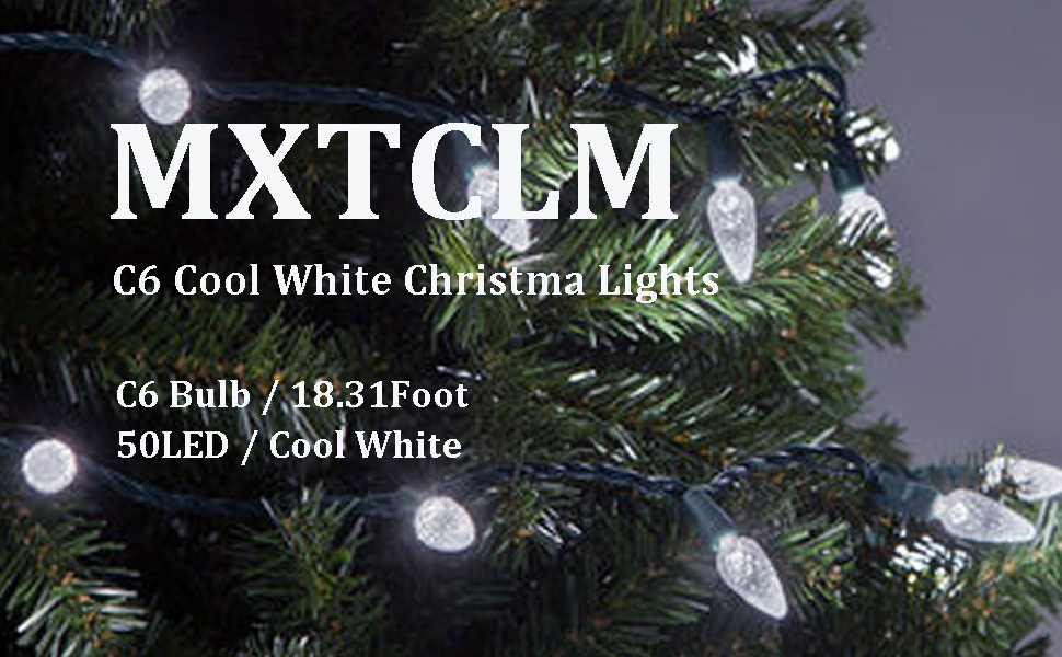 MXTCLM C6 Christmas Lights, 50 LED Strawberry String Lights
