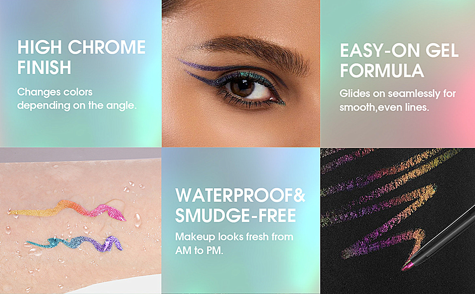 BIOKUSY Multichrome Eyeliner Pencil, Chameleon Metallic