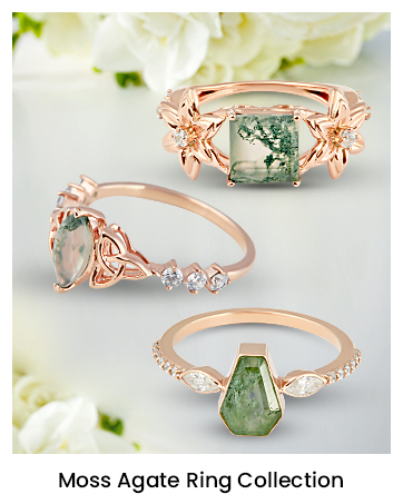Moss Agate Ring Collection