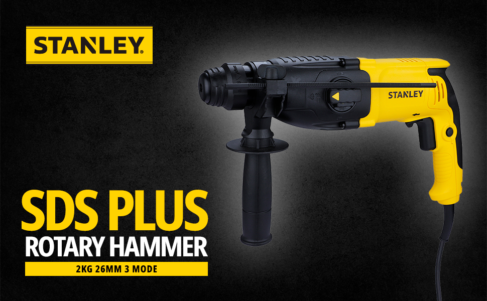 STANLEY SHR263K-IN 800W 26mm 3 Mode SDS-Plus Corded Hammer with Kitbox ...