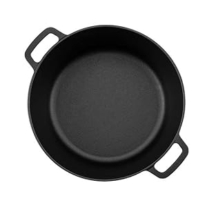The dutch oven pot with lid comes pre-seasoned with vegetable oil.