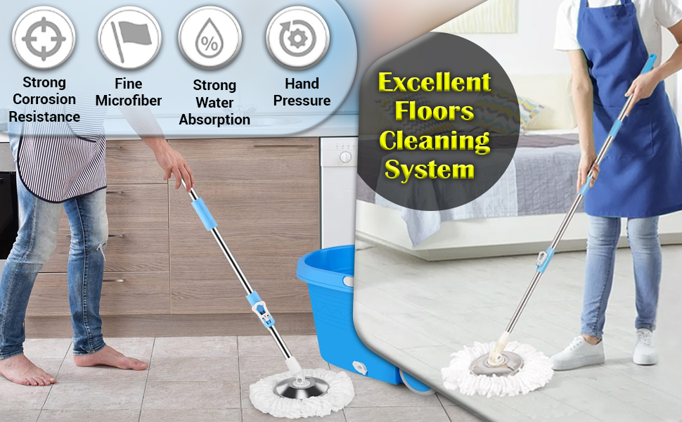 mops,cleaning,floors,handle spinning head,stick,industrial,commercial,bathroom,cotton,360 rotating