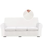 NICEEC Spandex Stretch 4 Pieces Sofa Covers Water Repellent Couch Covers for 3 Cushion Couch Sofa...
