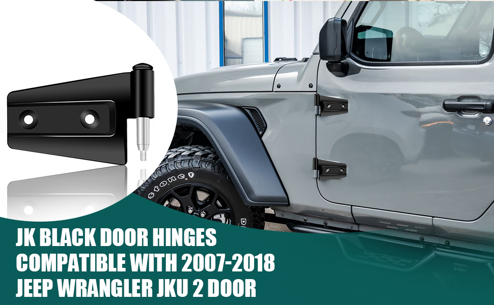 B.ZSSY Door Hinge Kit Compatible for Jeep Wrangler JK 2