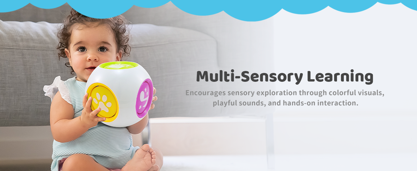 educational learning activity cube letters numbers colors animals music song sound babies toddlers