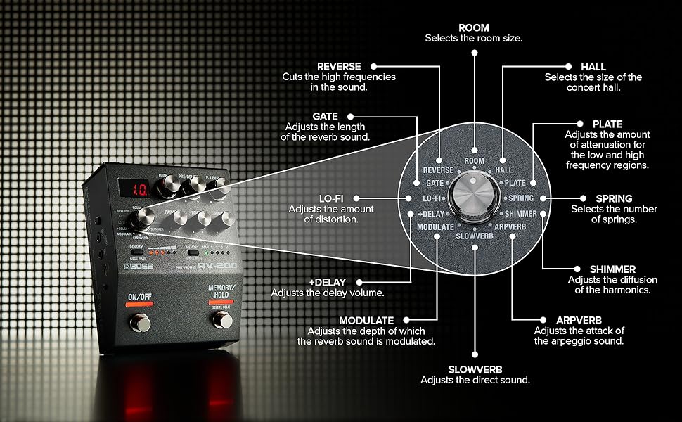 BOSS RV-200 Reverb | Premium Processing in a Streamlined