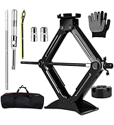 BCJCLTS Car Jack Kit 2.5 Ton (5512 lbs),Scissor Jack for Car with Rubber Jack Pad, Equipped with ...