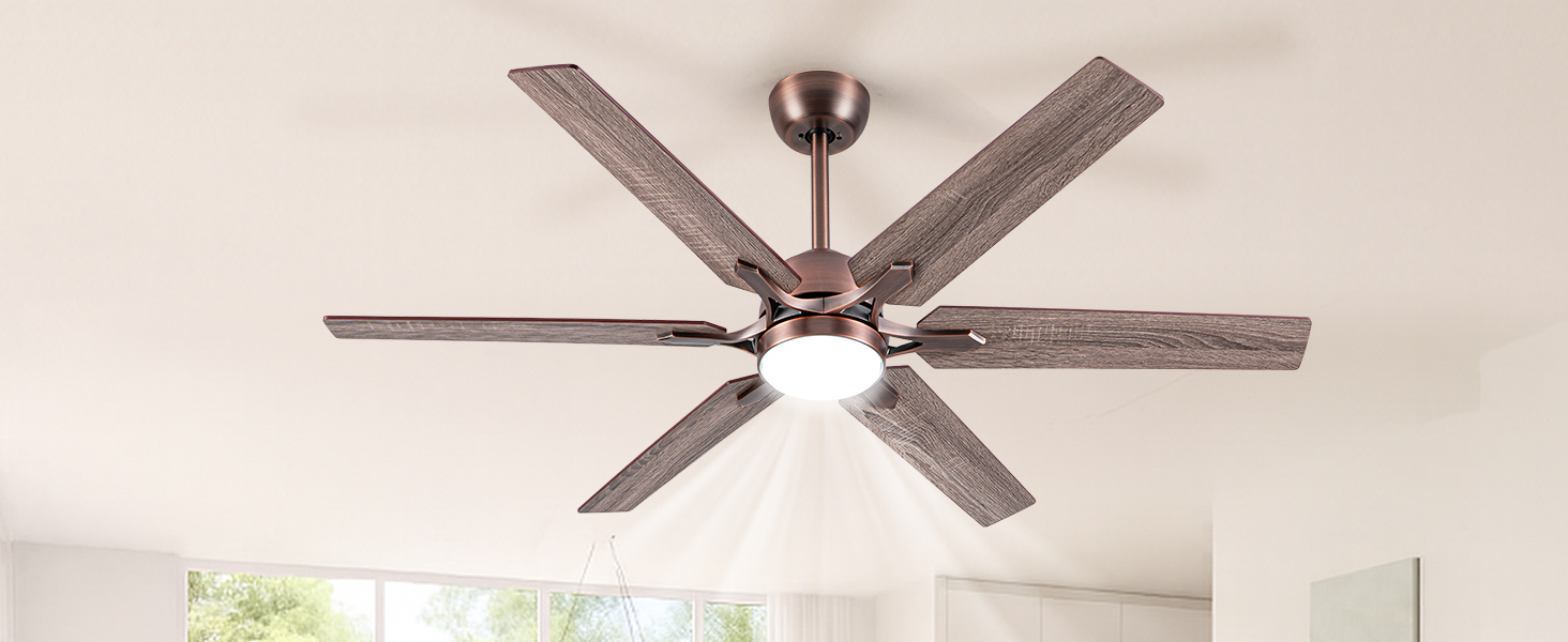 Amazon.com: ECOiTEL 52 Inch Smart Ceiling Fan with Alexa APP,Oil Rubbed ...