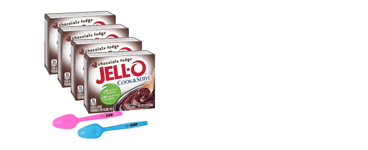 JellO Chocolate Fudge Cook & Serve Pudding Mix, 3.4 oz