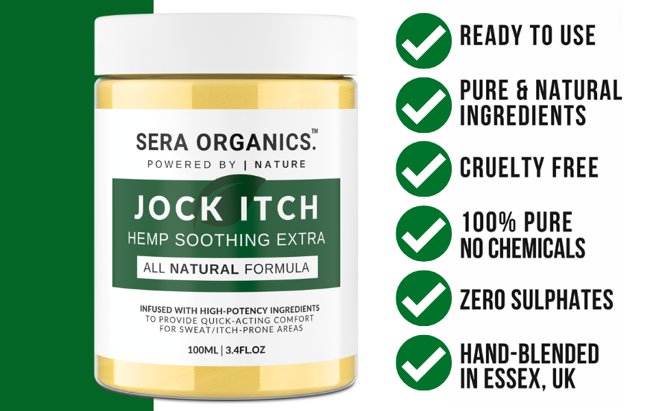 Sera Organics Jock Itch Rash Cream for Men & Women 100g AntiFungal