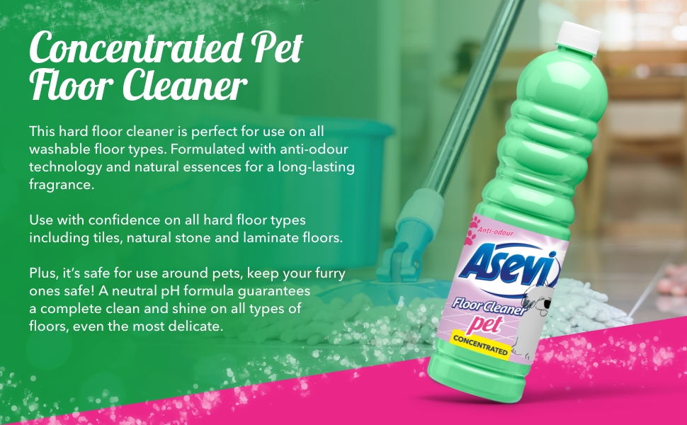 Asevi Concentrated Floor Cleaner Liquid Bundle (6 x 1L) Spanish Cleaning Products Hard