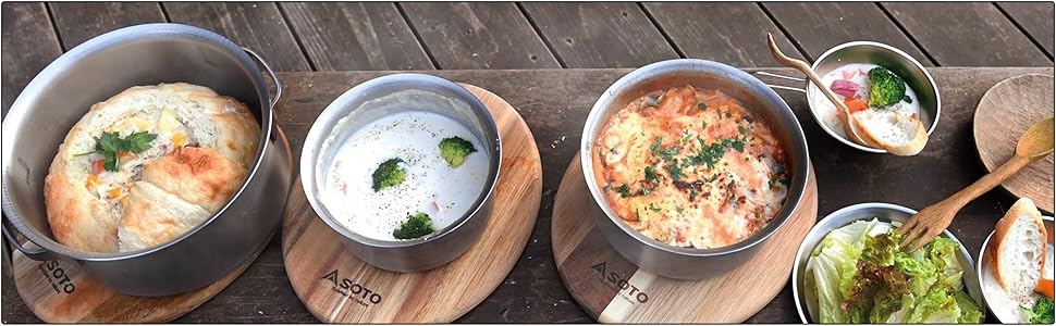 Amazon | ソト(SOTO) 日本製 ステンレス 鍋 セット 1.8㎜厚で