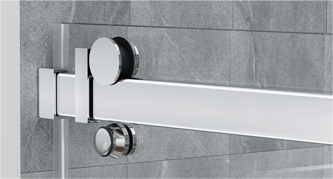 DELAVIN 56-60.in W x 75.in H Frameless Shower Door, Water