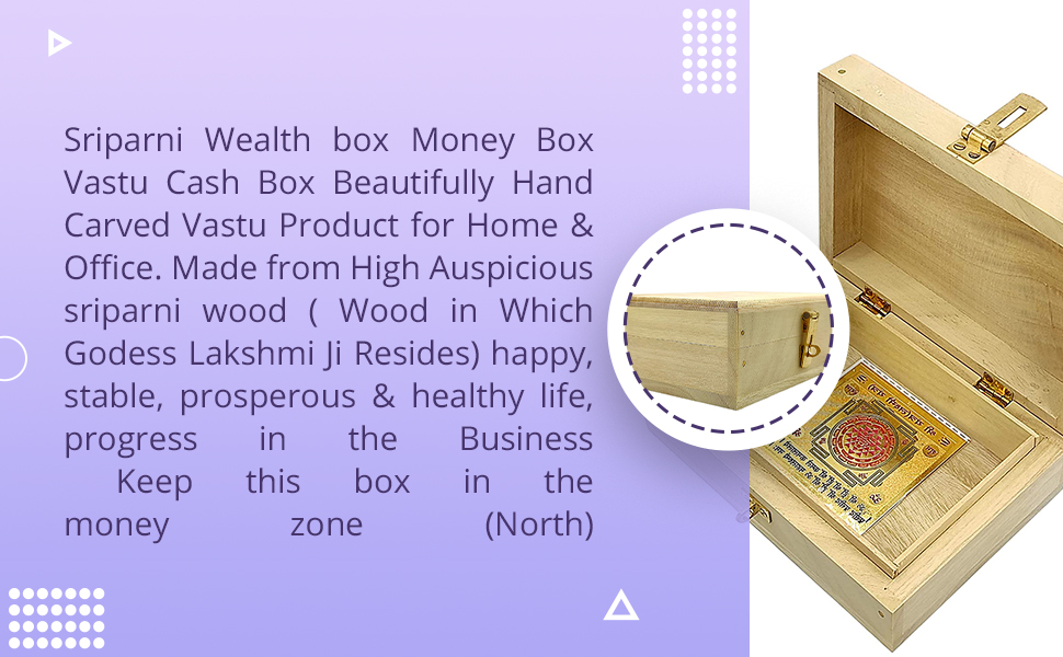 Plus Value Auspicious Shriparni Wealth Box Money Box Cash Box Vastu
