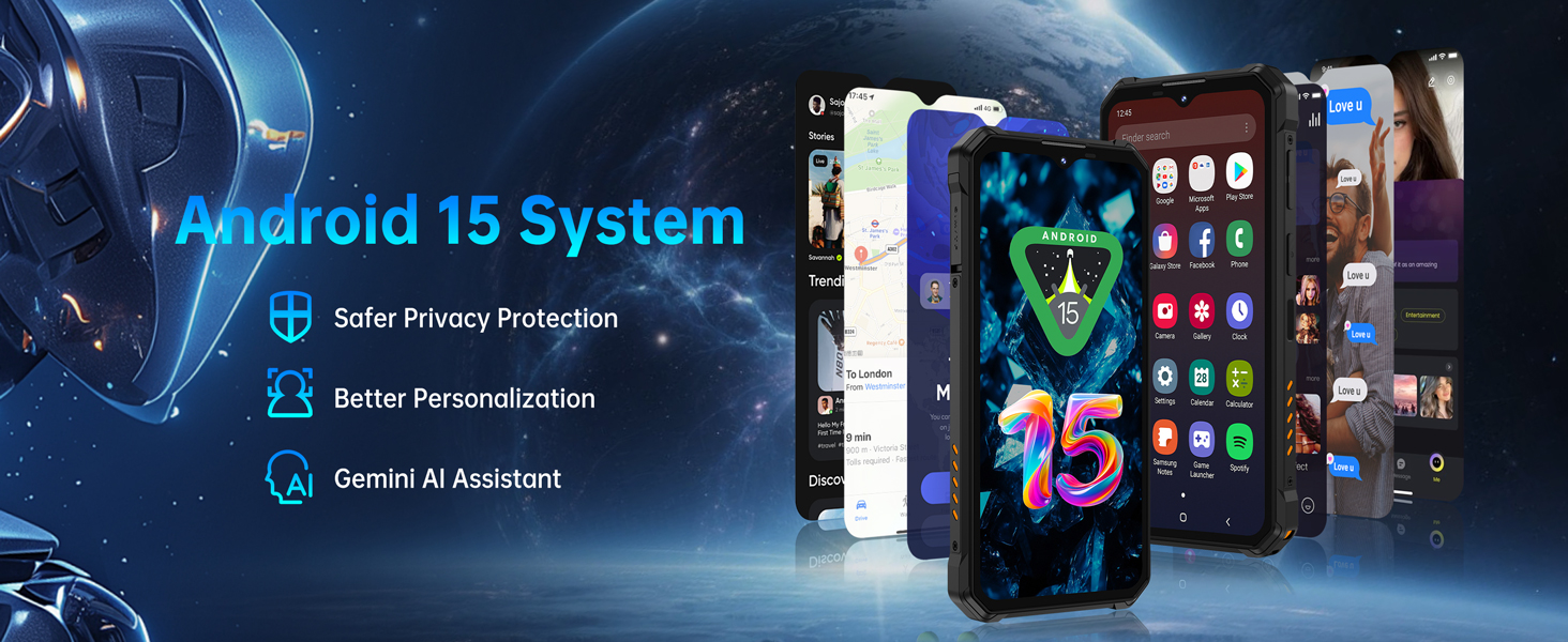 OUKITEL WP56 5G rugged smartphone unlocked Android 15 with camping light