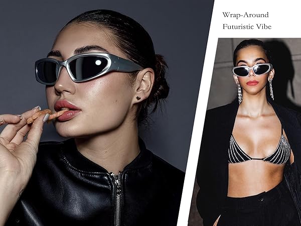 Amazon.com: GUVIVI Wrap Around Fashion Sunglasses for Men