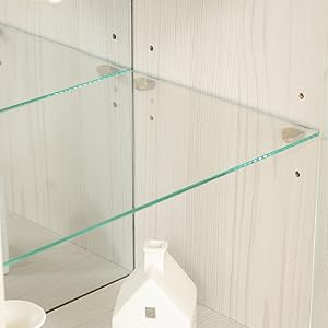 ※ コレクションシェルフ クレール ハイ ホワイトウォッシュ [5148] Amazon.co.jp: 不二貿易 ガラスコレクションケース 収納棚