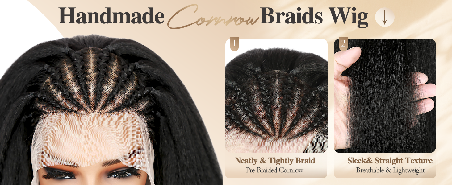 Handmade Cornrow Braids Wig