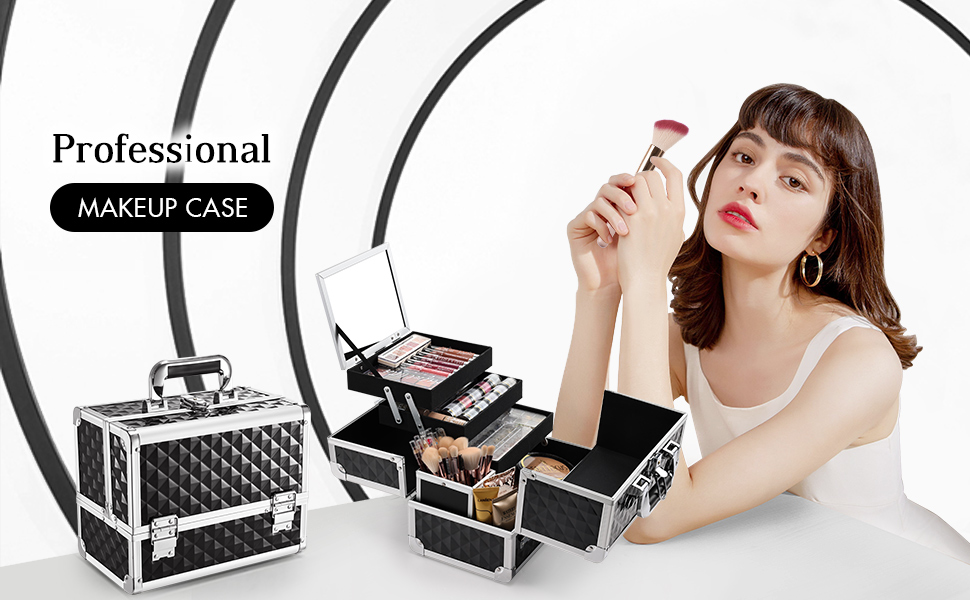 makeup box with mirror