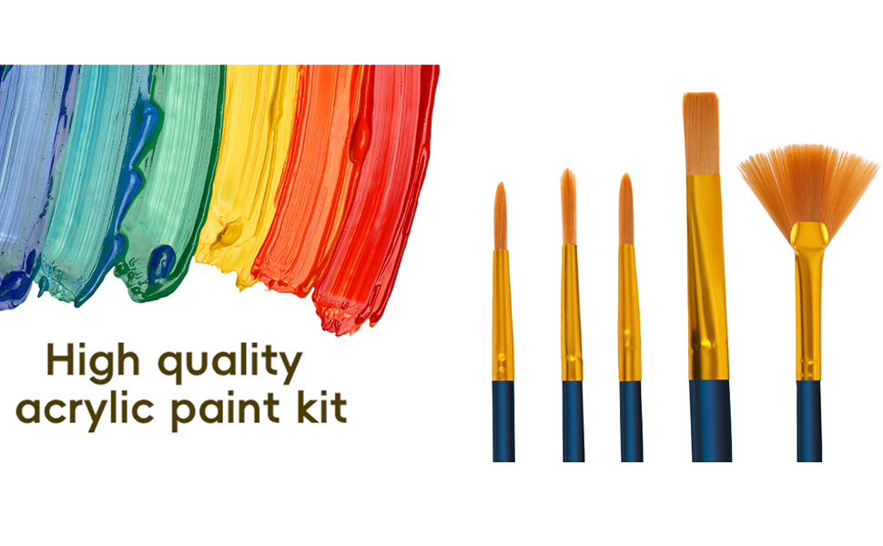 24 Colors Acrylic Paint, Yeeart Acrylic Paint Set with Brushes & Palette, 2oz