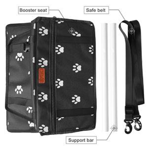 BYGD Car Seat for Dogs, Dog Car Basket with Leveling Support Rod, Car Accessory for Dogs, Suitable for Small and Medium Pets 12 1